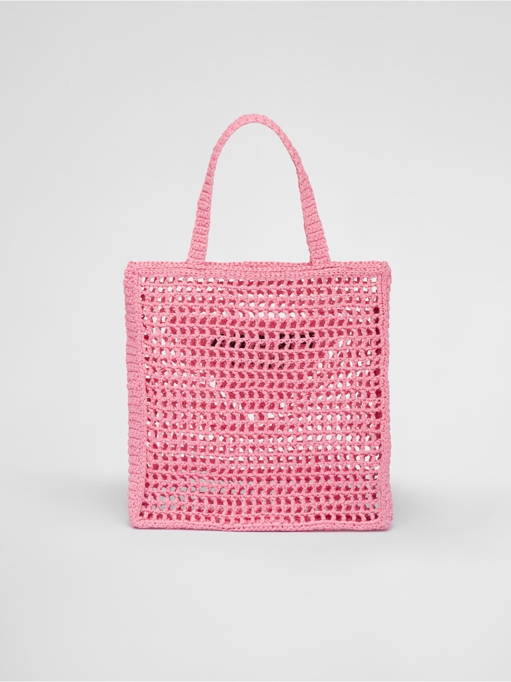 💓NWT Prada Raffia Tote Shopping Bag Beach Purse Crochet Shoulder Triangle Logo - Picture 4 of 11